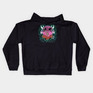 Pink Skull Holder Kids Hoodie